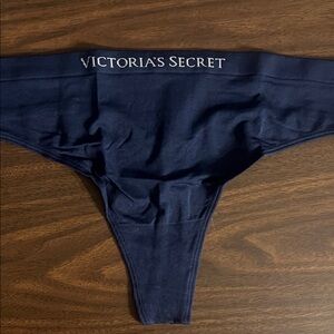 NWT Victoria's Secret Dark Blue Thong Panty